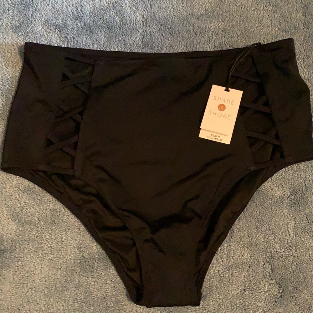Black high waist bikini bottoms size M
